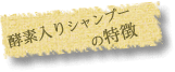 酵素入シャンプー特徴